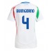 Maillot de foot Italie Alessandro Buongiorno #4 Extérieur vêtements Femmes Europe 2024 Manches Courtes